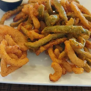 Fried onions and jalapeno