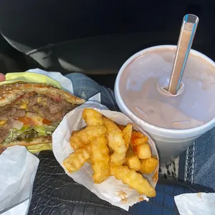 double bacon cheesburger + jalepenos