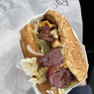 Bacon cheeseburger! Yumm!