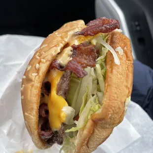 Bacon cheeseburger! Delish!
