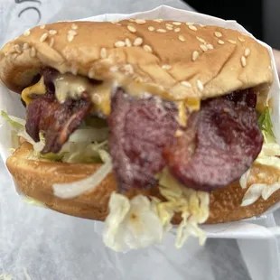 Bacon cheeseburger! Yumm!