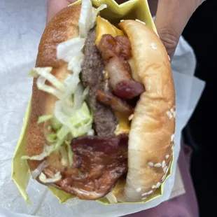 Bacon cheeseburger! So tasty!