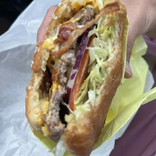 Bacon cheeseburger! Delish!