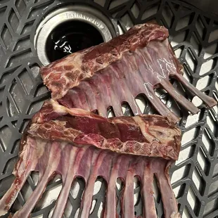 2 racks of lamb from the package.