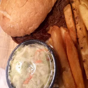 Brisket sandwich to go