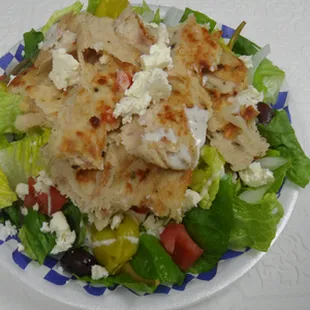 a salad on a plate
