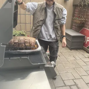 On the grill