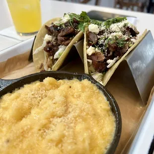 That Mac and cheese was amazing. With brisket tacos hubby loved both