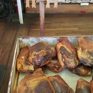 First time I've ever seen Country Ham, without it being wrapped. Yep! I'm in the country