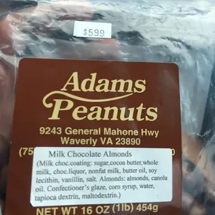 chocolate covered almonds