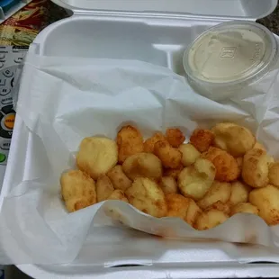 Cheese curds and ranch