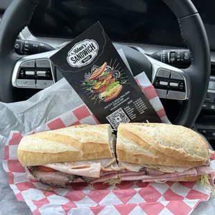 12-inch Trio w/roast beef, ham, &amp; turkey piled high. Plus the best fresh bread. Soft inside with a slight crunch to the outer crust.