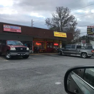 Entrance and parking
