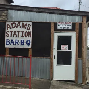 the entrance to adams station