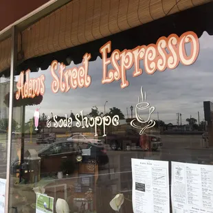 the front window