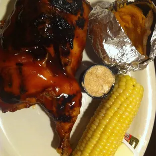 Half BBQ Chicken w/ Sweet Potato and Corn $12!!!