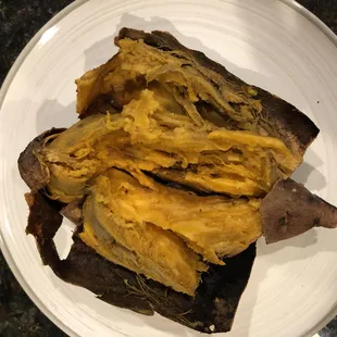 rotted, dried out sweet potato from take-out dinner.