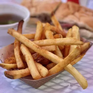 a basket of french fries