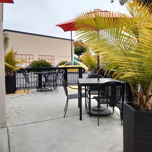 More outdoor seating in the back!