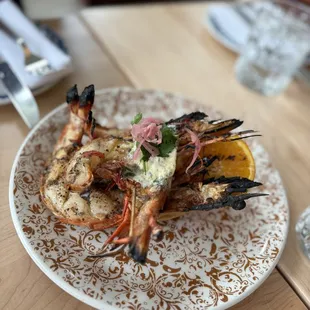 COAL-ROASTED PRAWNS G