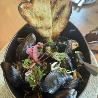 STEAMED BLUE MUSSELS