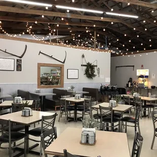 Dining area at Christmastime!