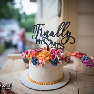 Wedding Cake and Cupcakes