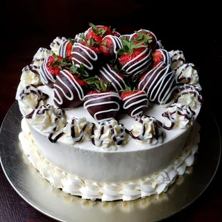 Dipped Strawberry Cake