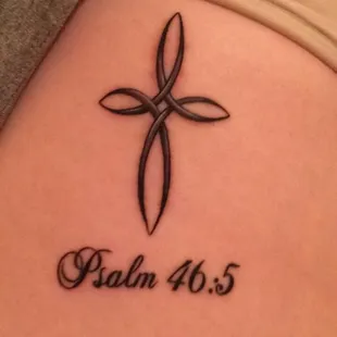 Excuse the grandma bra (I didn't want my regular ones to rub on it). This is my tattoo the morning after I got it.