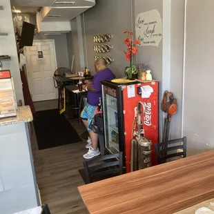 Beverage Refrigerator, Interior Seating &amp; Unisex Bathroom.