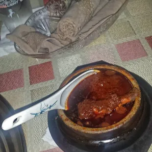 Chicken stew with Injela