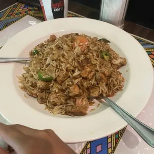Doro tibs with rice....for the kids...the enjoyed it!