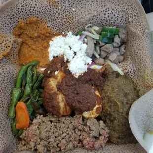 Taste of Ethiopia meat sampler