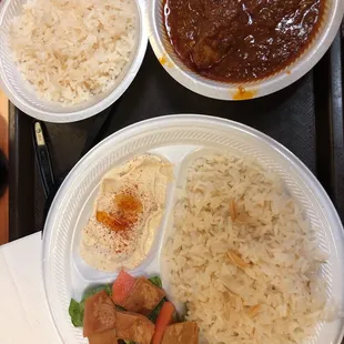 Chicken curry extra rice