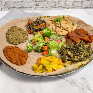 Ethiopian vegetarian combo