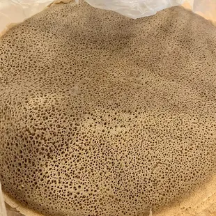 Injera Roll-fresh warm sour Ethiopian bread