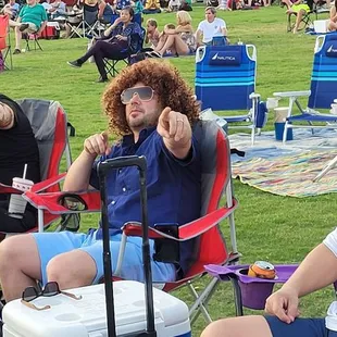 These dudes came prepared for 70s Night Out!