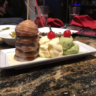 Japanese Donuts with Ice Cream