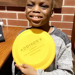 Kids are loved here too FREE FRISBEE