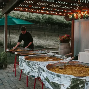Vegetarian and two traditional Paella&apos;s - delicious!