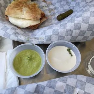 Housemade sauce - green herb &amp; tahini