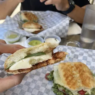 Tomato Tapenade Basil Mozzarella panini