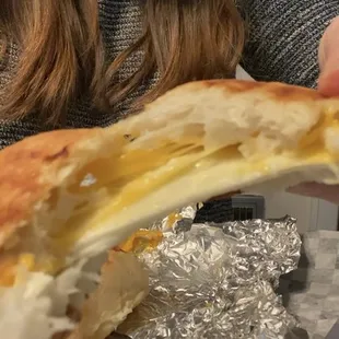 Again, sorry for the awkward photo! Trying to film the cheese pull. This is the off-menu grilled cheese