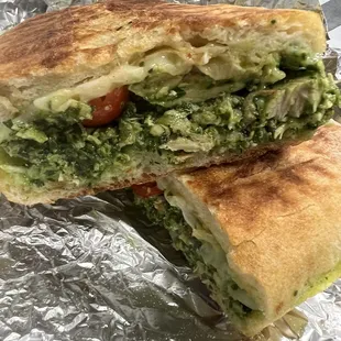 Chicken pesto melt