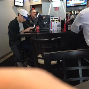 Seth on his phone
