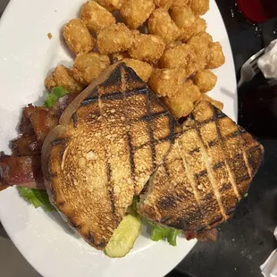 Monster BLT with Tots
