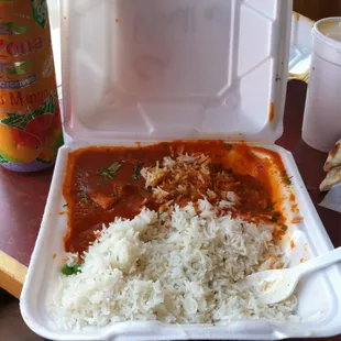 Chicken vindallo, medium spicy