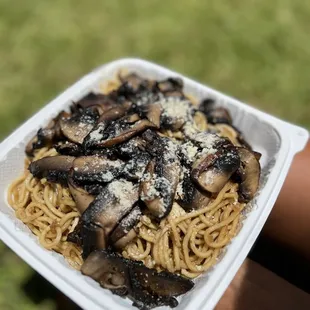 Combination #1 - Ulu pasta, portobello mushrooms, all in garlic butter