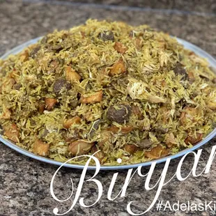 a plate of biryai