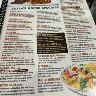 Menu but it was 6 pages